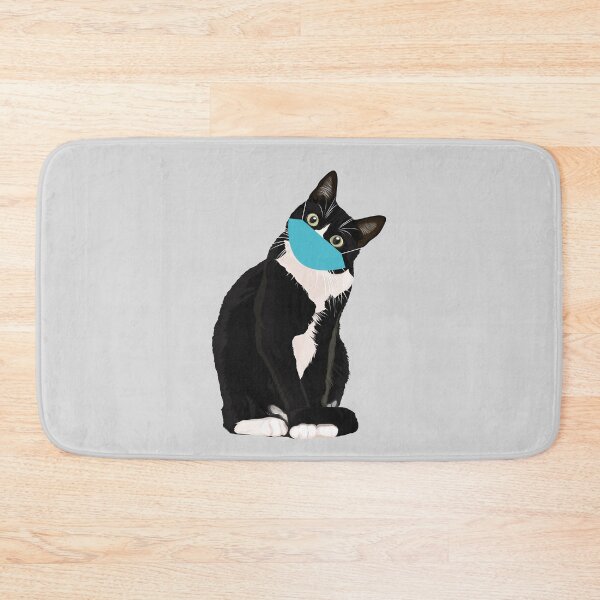 Item preview, Cute Cat Wearing Surgical Mask designed and sold by TrendTastic.