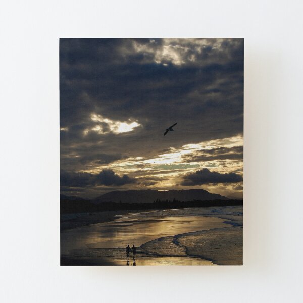 Byron Bay Sunset Wood Mounted Print