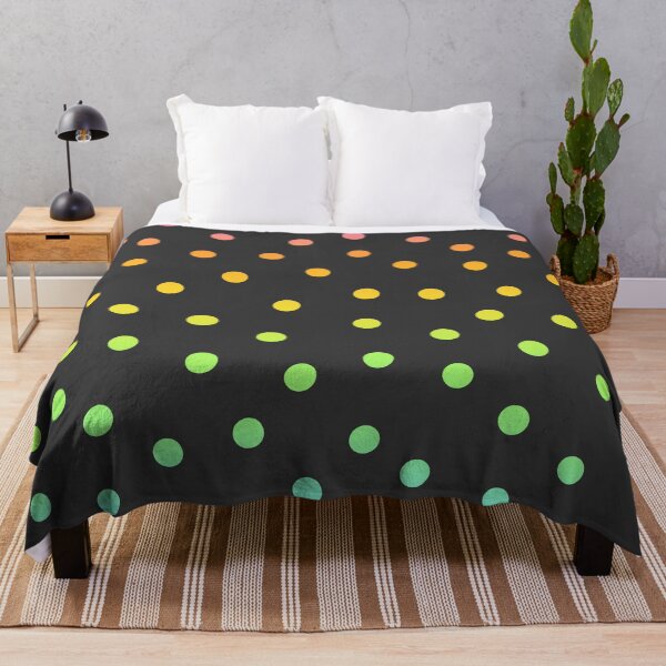 Item preview, Rainbow Gradient Dots on Black designed and sold by passionatelyem.