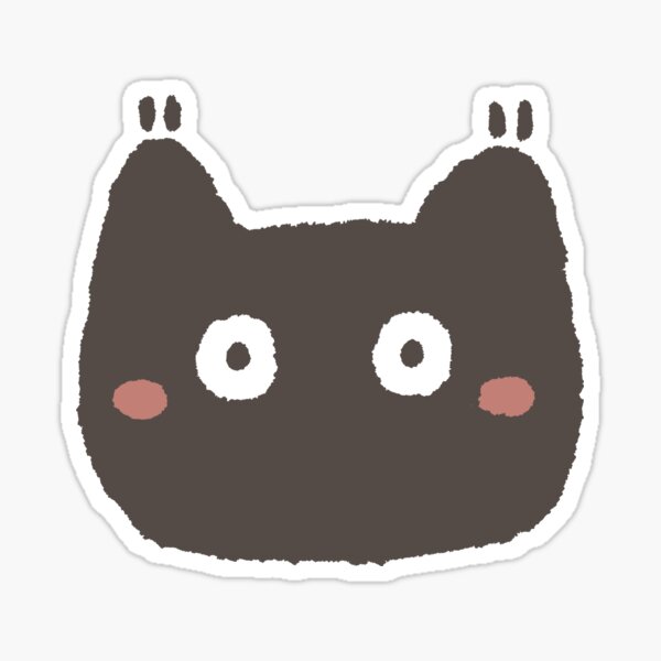 Kawaii Cat Face Stickers Redbubble - calico kawaii roblox