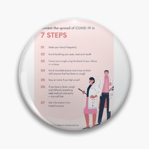 Item preview,  Prevent the Spread of CoVID -19 -  7 Steps  designed and sold by H  Schneiter.