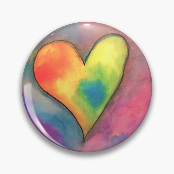 Rainbow Heart Pin