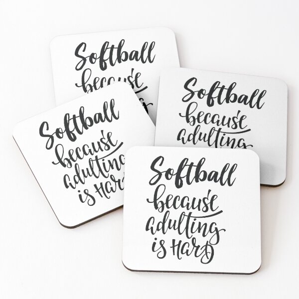 Item preview, Softball Because Adulting Is Hard designed and sold by ProjectX23.