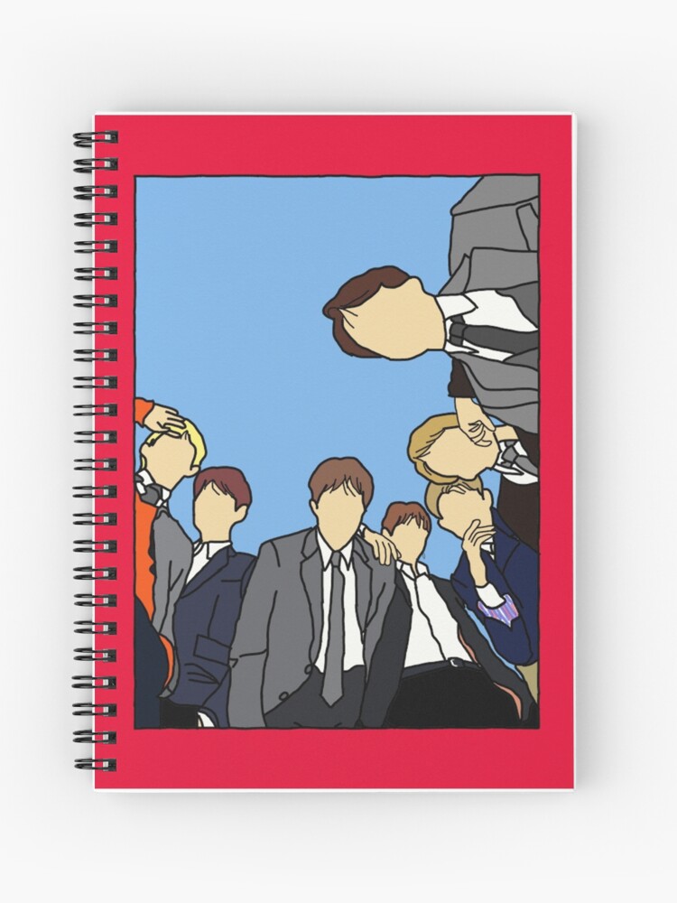 Cuaderno de espiral «Portada de la revista BTS Time - Esquema minimalista»  de kaysadeea | Redbubble