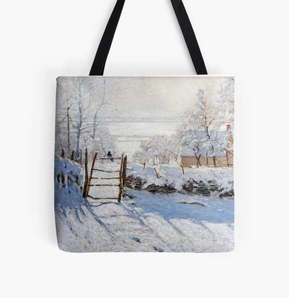Claude Monet Paintings Tote Bag Set Stylish Fine Art Print 