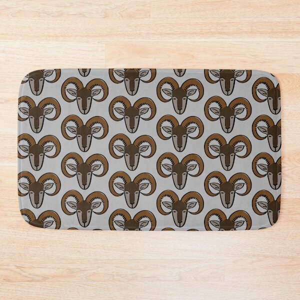 Item preview, Sheep / Goat head pictoglyph (dark) designed and sold by Argent Whiskers.
