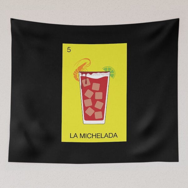 Item preview, Michelada Loteria Mexican Borracho Beer Cereveza Mexico Shrimp Sal Chile Dulce  designed and sold by Shirt-Surf.