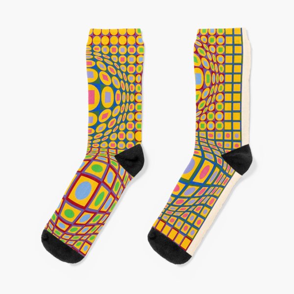 Op Art. Victor #Vasarely, was a Hungarian-French #artist, who is widely accepted as a #grandfather and leader of the #OpArt movement Socks