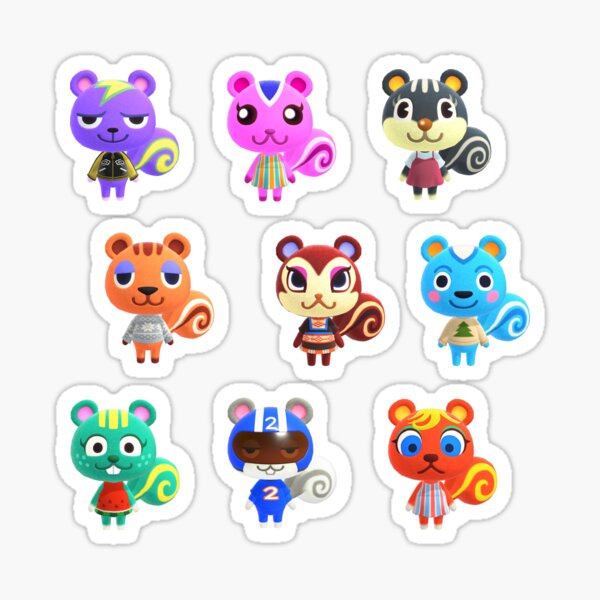 Animal Crossing Nibbles Stickers | Redbubble