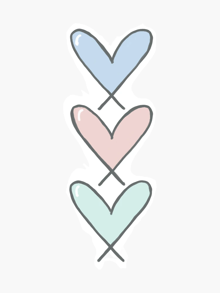 Victoria Lynn Transparent Double Heart Stickers - 53 count - CutCardStock