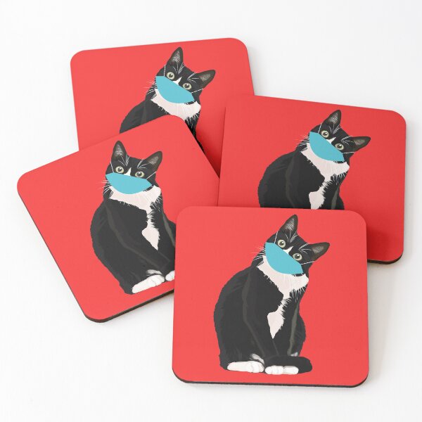 Item preview, Cute Cat Wearing Surgical Mask designed and sold by TrendTastic.