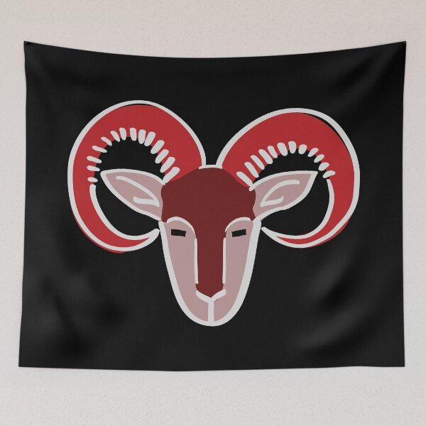 Item preview, Sheep / Goat head pictoglyph (red) designed and sold by Argent Whiskers.