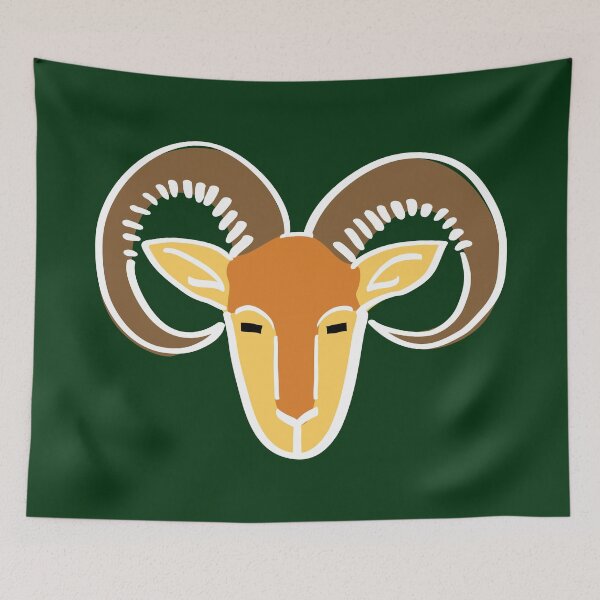 Item preview, Sheep / Goat head pictoglyph (gold for dark products) designed and sold by Argent Whiskers.