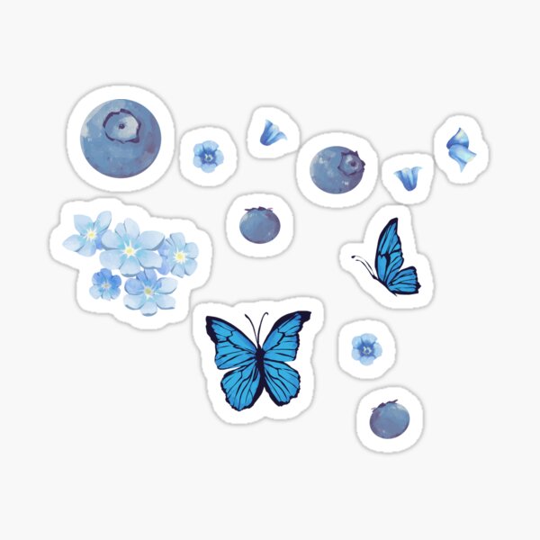 Item preview, blue butterflies designed and sold by AlexisEibel-Art.