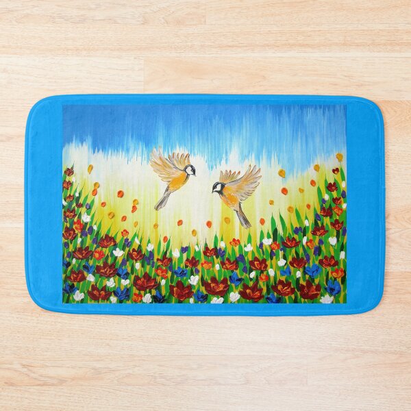 Item preview, Happy art  (Yellow Tits, French Birds and Meadow) designed and sold by CateJacobs.