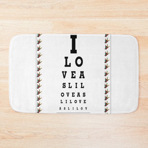 Item preview, I LOVE ASL EYE CHART designed and sold by EloiseArt.