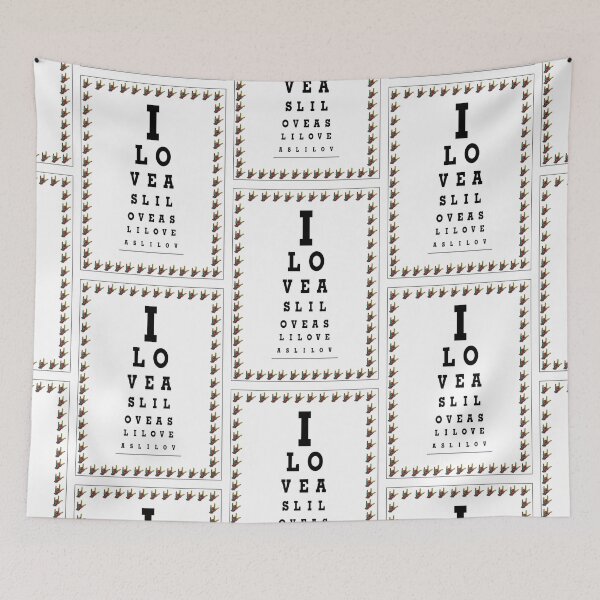 Item preview, I LOVE ASL EYE CHART designed and sold by EloiseArt.