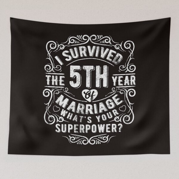 Item preview, Funny Wedding Anniversary Gift 5 years Wedding Marriage Gift designed and sold by Dee Lim.