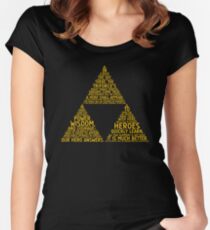 Legend of Zelda Typography Women's Fitted Scoop T-Shirt
