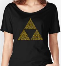 Legend of Zelda Typography Women's Relaxed Fit T-Shirt