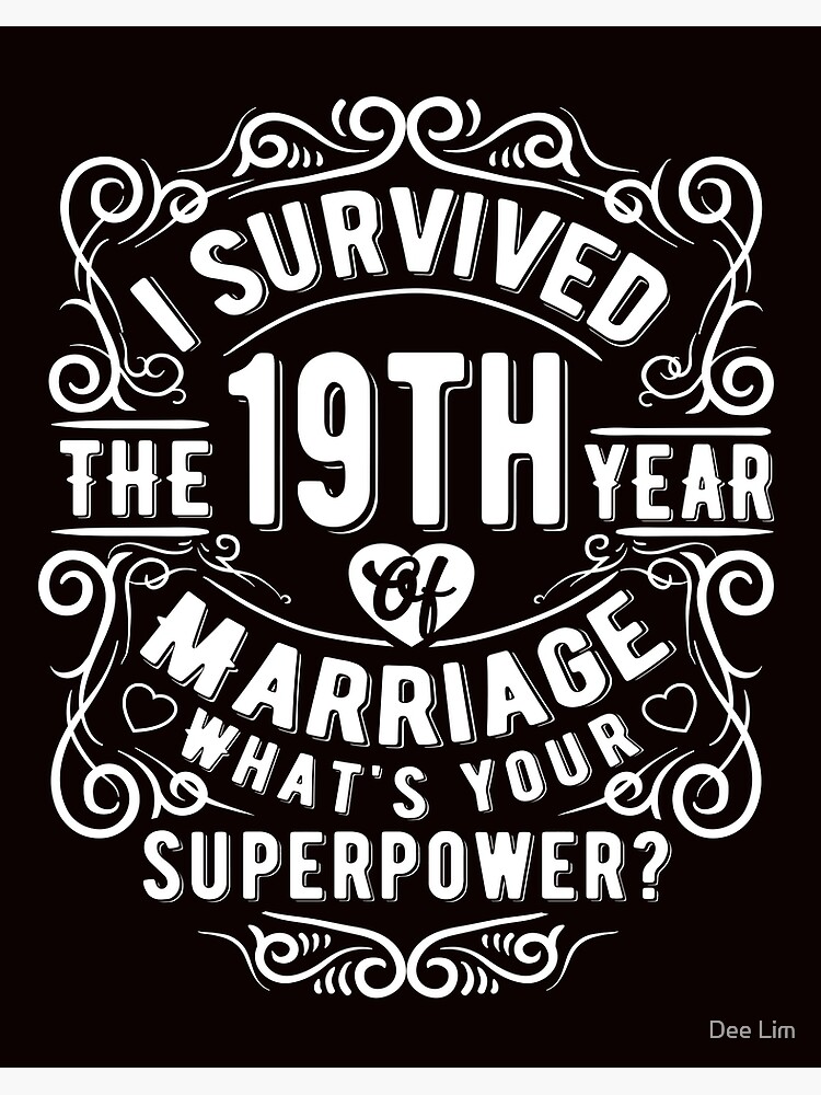Just Married 19 Year Ago Funny Wedding Anniversary Gift for Couples Novelty  way to celebrate a milestone anniversary Digital Art by Orange Pieces -  Fine Art America