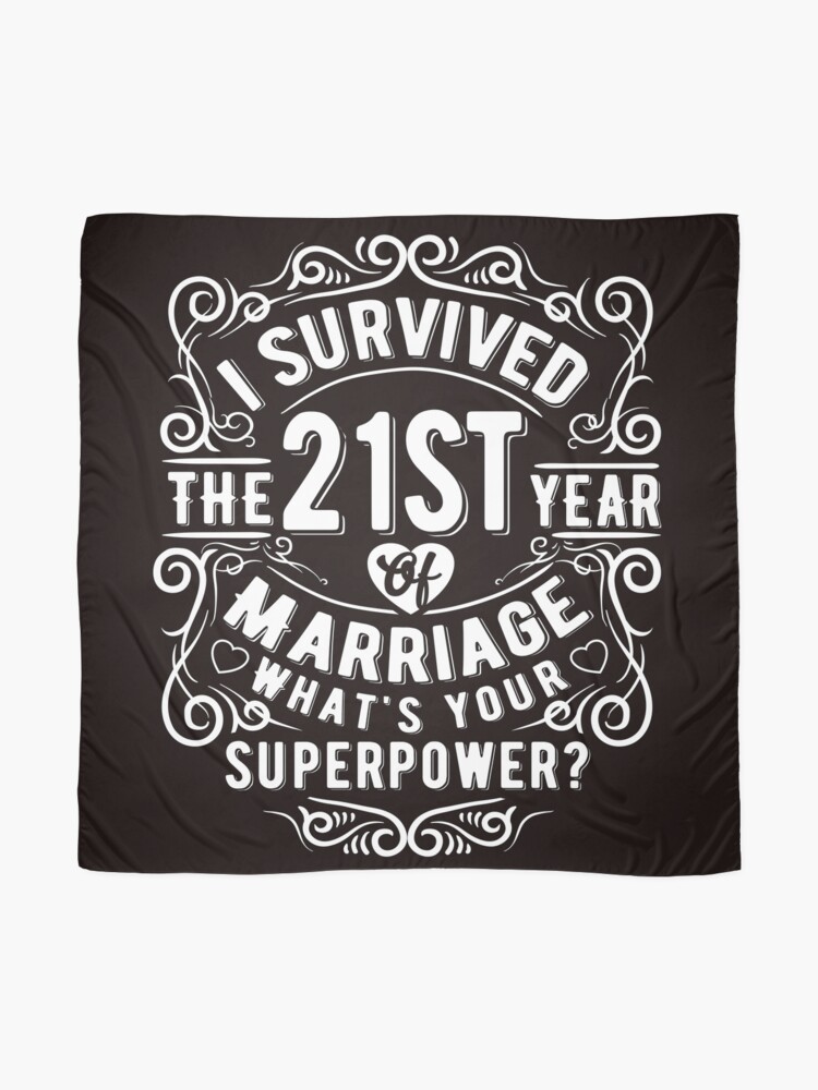 Funny Wedding Anniversary Gift 21 years Wedding Marriage Gift Scarf