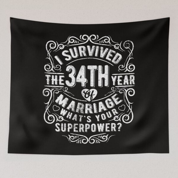Item preview, Funny Wedding Anniversary Gift 34 years Wedding Marriage Gift designed and sold by Dee Lim.