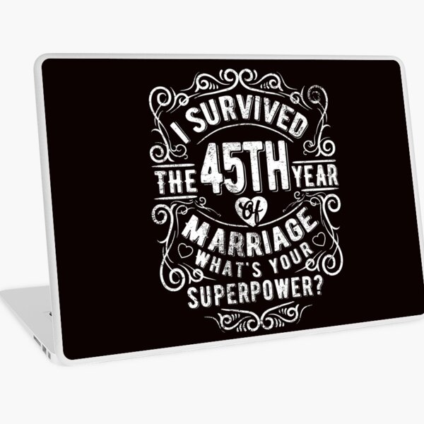 Skin Adhesive D Ordinateur Cadeau D Anniversaire De Mariage Drole 27 Ans Cadeau De Mariage Mariage Par Essinet Redbubble