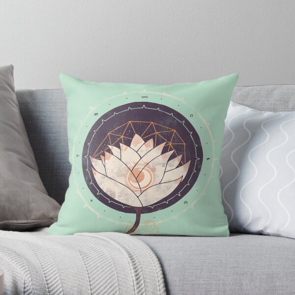 Lotus Throw Pillow