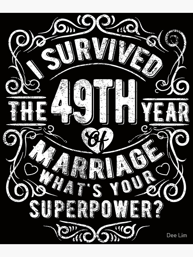 49Th Wedding Anniversary, 49 Years Marriage - 49th Wedding Anniversary Gifts  - Magnet | TeePublic