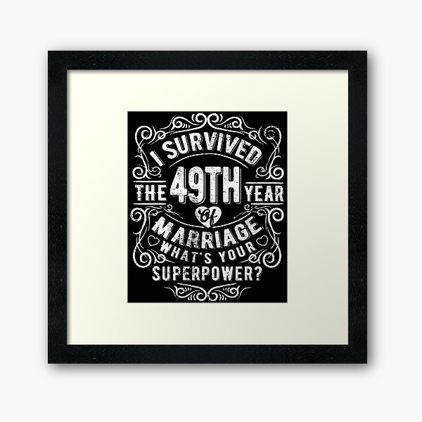 49th Wedding Anniversary Wall Art Redbubble