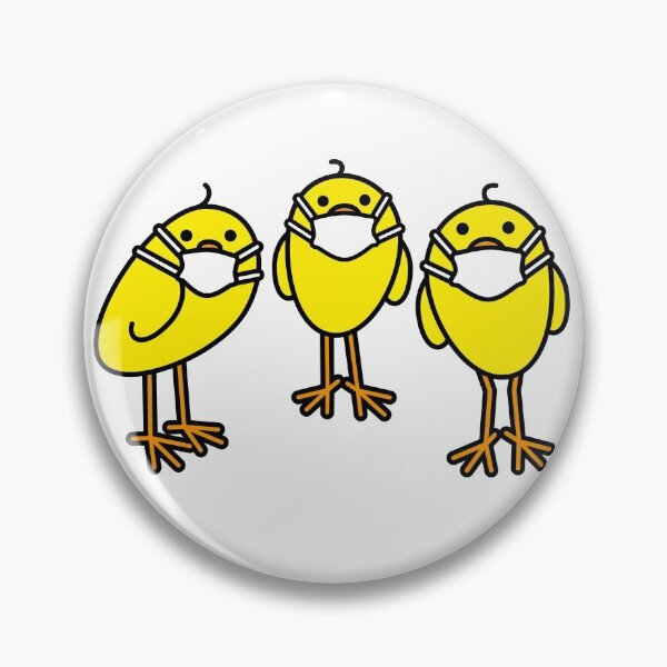 Item preview, Three Cute Chicks wearing Medical Masks designed and sold by CleverPencil.