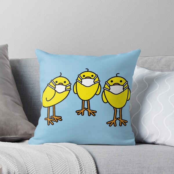 Item preview, Three Cute Chicks wearing Medical Masks designed and sold by CleverPencil.