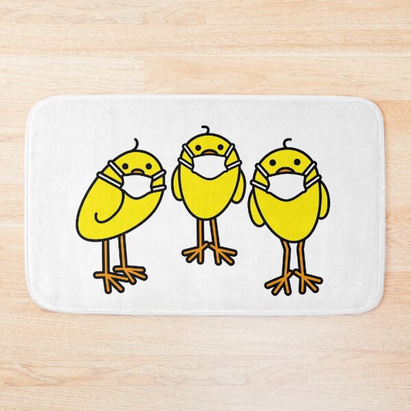 Item preview, Three Cute Chicks wearing Medical Masks designed and sold by CleverPencil.