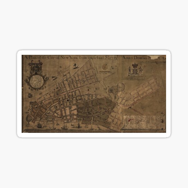 Item preview, Vintage Map of New York City (1755) designed and sold by BravuraMedia.