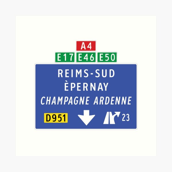Item preview, France A4 Motorway - Reims-Épernay Exit designed and sold by travelwitheric.