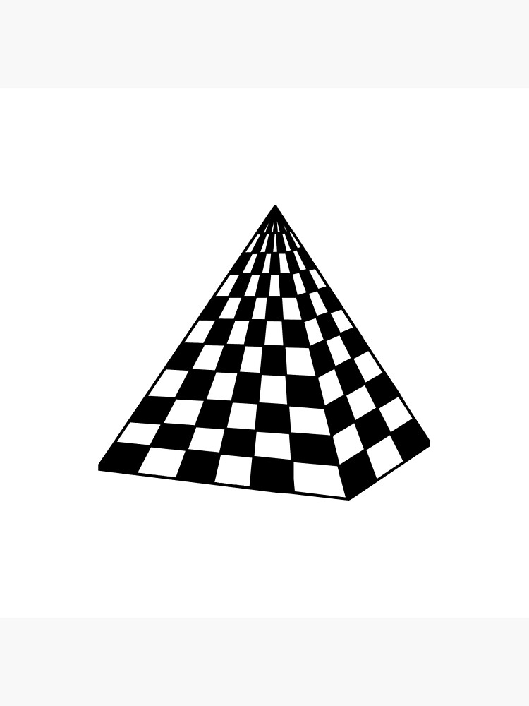 pretty-checkered-pyramid-art-board-print-by-loiret1958-redbubble