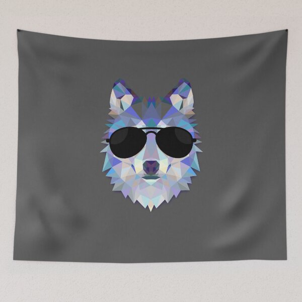 Item preview, Polygonal Wolf Aviator Sunglasses Triangle Triangular  designed and sold by HEJAshirts.