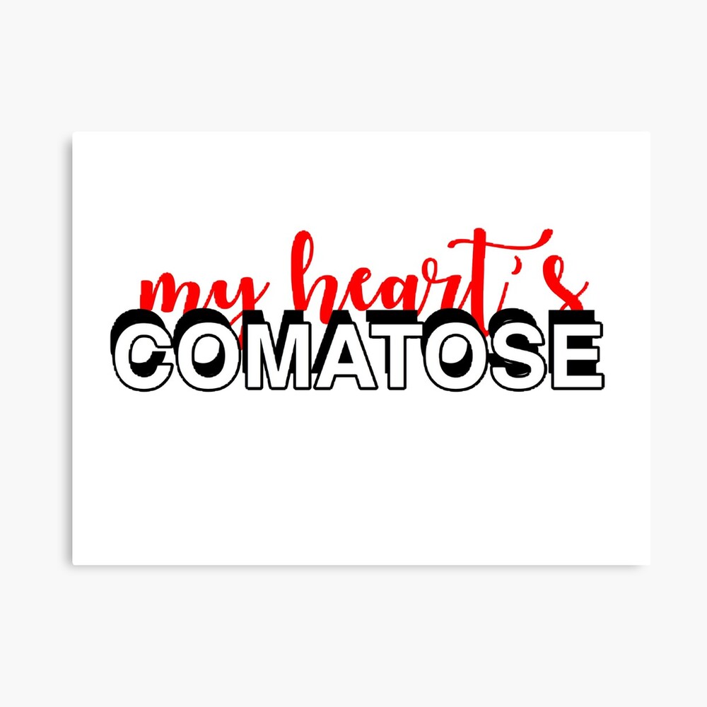 My Heart S Comatose Throw Pillow By Chloekari Redbubble