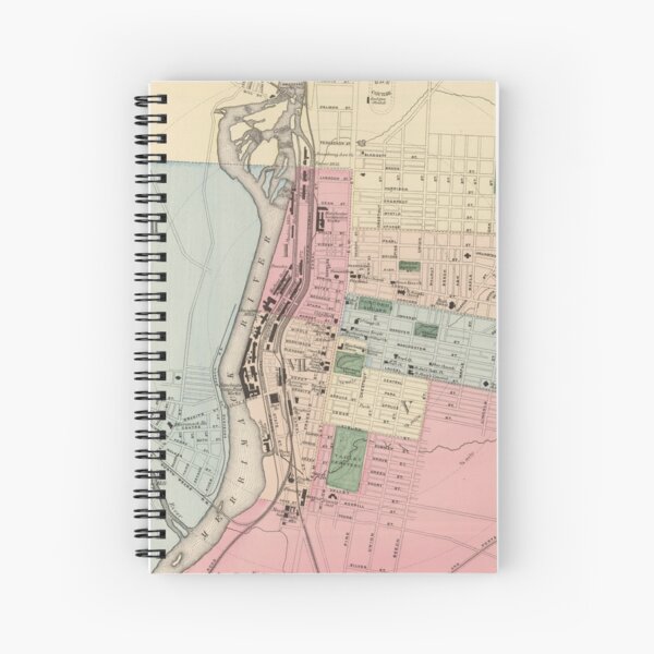Item preview, Vintage Map of Manchester New Hampshire (1877) designed and sold by BravuraMedia.