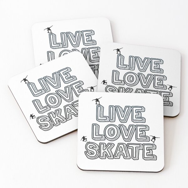 Item preview, Live Love Skate (Awesome Skateboarding Quote • Skate • Flippin Skating Gifts) designed and sold by SassyClassyMe.