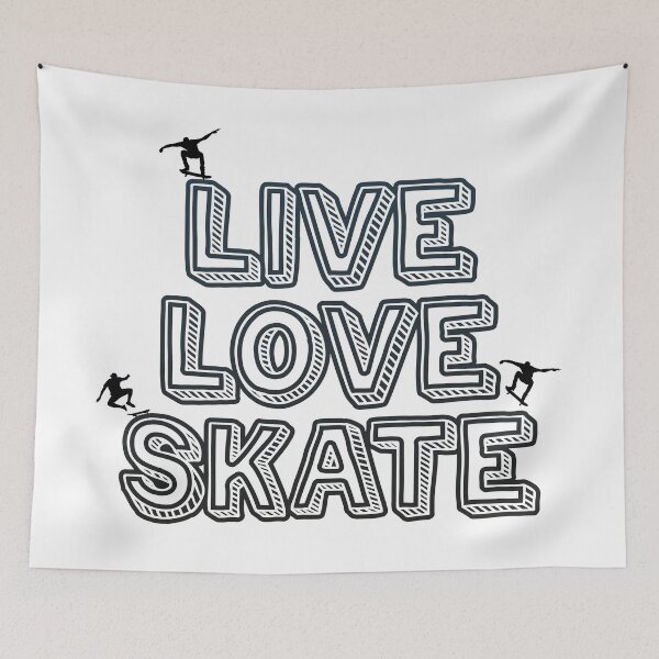 Item preview, Live Love Skate (Awesome Skateboarding Quote • Skate • Flippin Skating Gifts) designed and sold by SassyClassyMe.