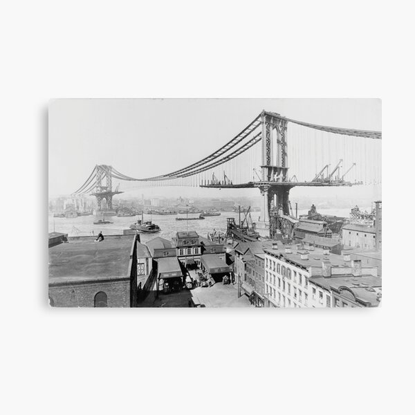 Item preview, Construction of The Manhattan Bridge (1909) designed and sold by BravuraMedia.