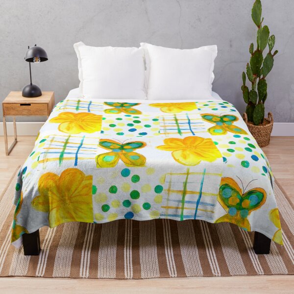 Item preview, Butterfly flowers stripes an dots designed and sold by Tonyasartprints.