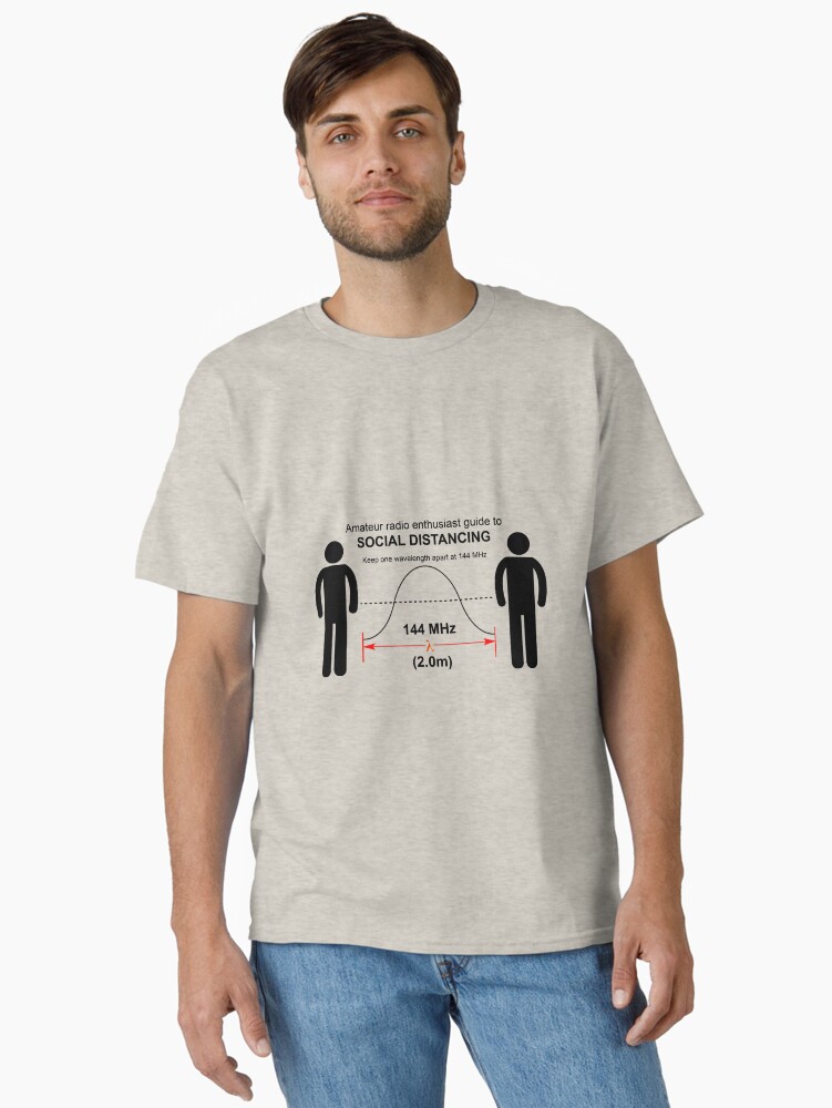 Thumbnail 1 of 7, Classic T-Shirt, Amateur radio Social Distancing designed and sold by Feek.