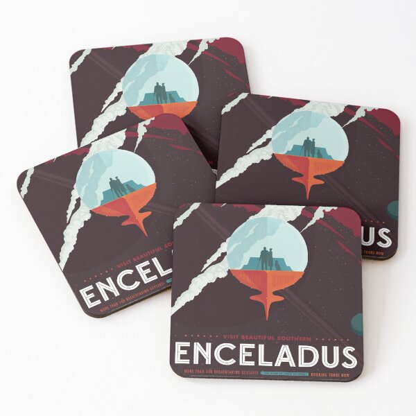 Item preview, ENCELADUS Saturn Moon, More Than 100 Breathtaking Geysers! Booking Tours Now NASA JPL Visions of the Future designed and sold by retroposters.