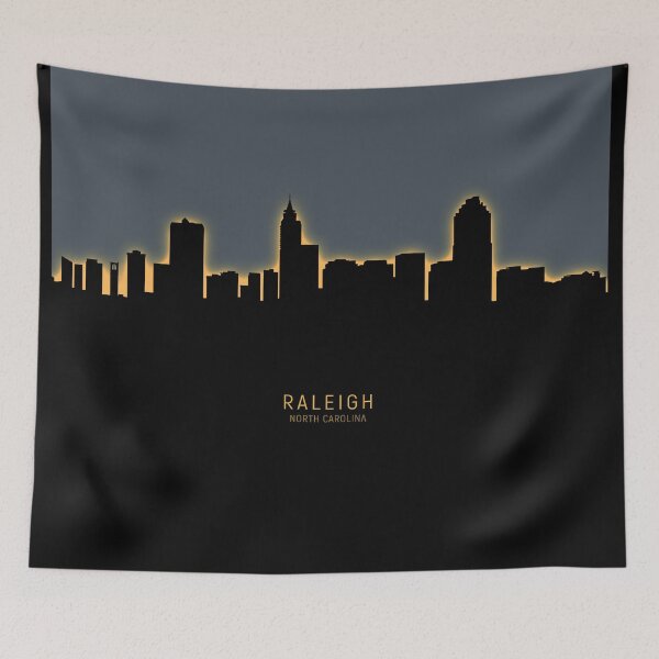 Item preview, Raleigh North Carolina Skyline designed and sold by ArtPrints.