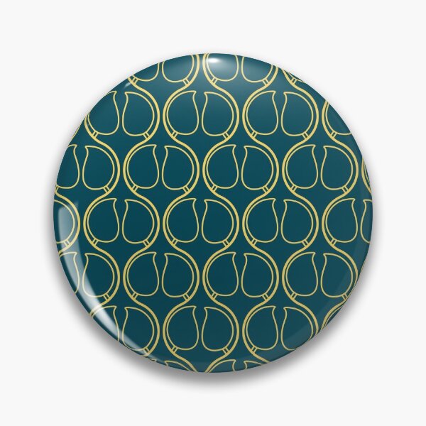 Item preview, Navy Blue and Yellow Victorian Tiles designed and sold by shadowbright.