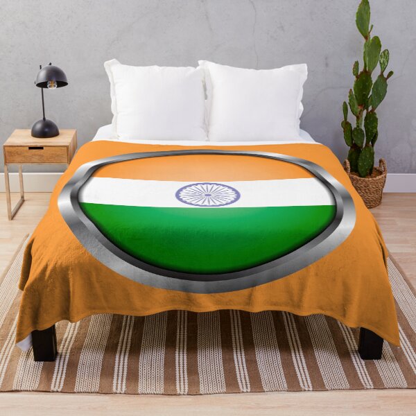 Item preview, Marco de metal redondo de bandera de India designed and sold by mattpanta.