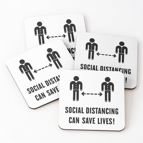 Artikelvorschau, Social Distancing Can Save Lives! (Coronavirus / Black) entworfen und verkauft von MrFaulbaum.